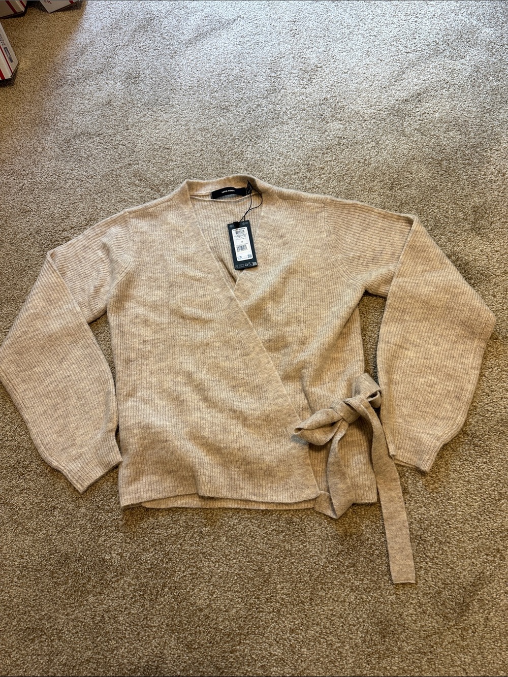 Vero Moda Oatmeal Wrap Sweater Size M